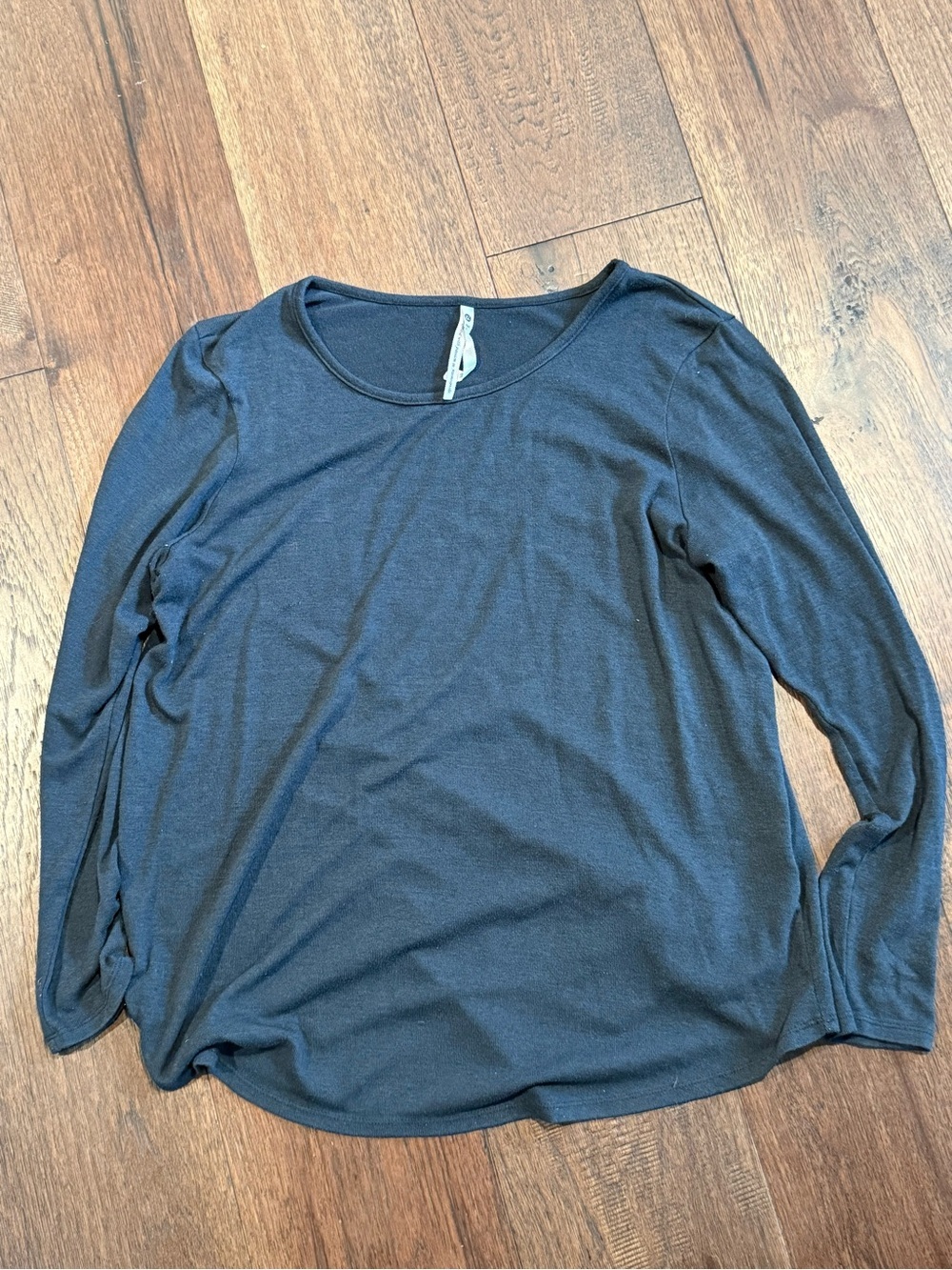aerie Henley Top and Leo & Nicole Long-Sleeve Scoop Top in Slate Blue - Picture 3 of 7